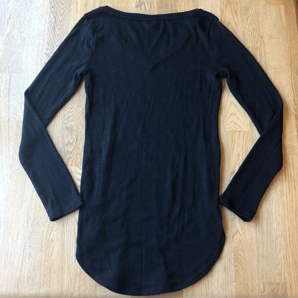GAP Black V-Neck Knit Tunic Top Size Small - Picture 5 of 8